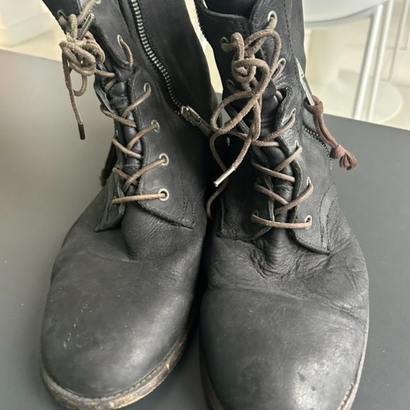 ALL SAINTS Leather Boots Size 11.5 (Used) - Picture 2 of 13